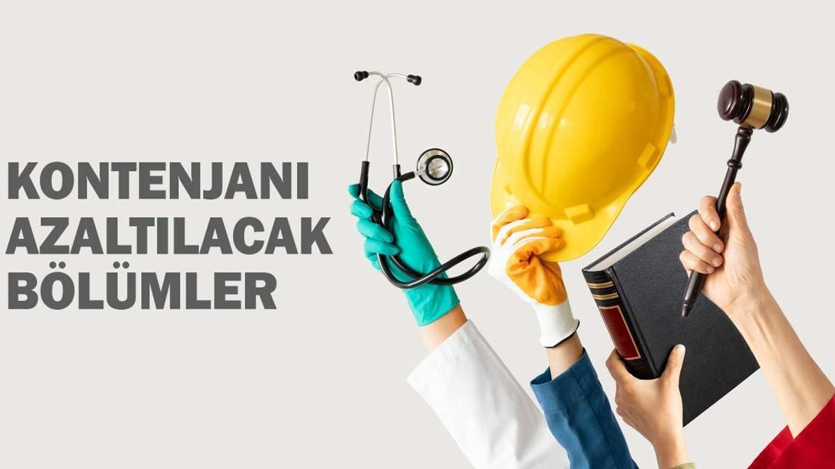 KONTENJANI AZALTILACAK BÖLÜMLER| O bölümlerdeki kontenjanların azaltılmasına devam edilecek!