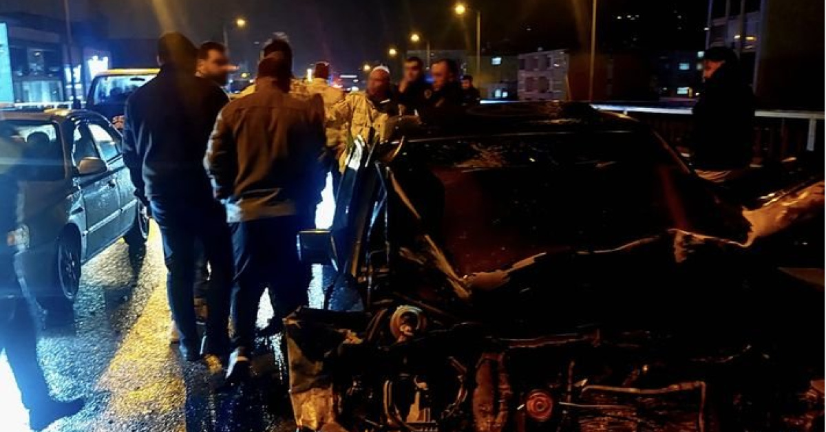 Samsun’da 8 araçlık zincirleme kaza: 2 yaralı