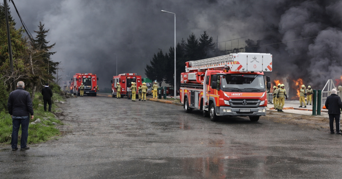 Silivri’de fabrika yangını