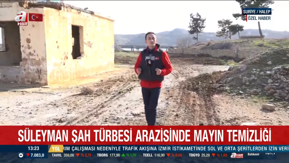 Terör örgütü YPG’nin kalleş tuzağı bozuldu! Süleyman Şah Türbesi arazisindeki mayın temizliği A Haber’de