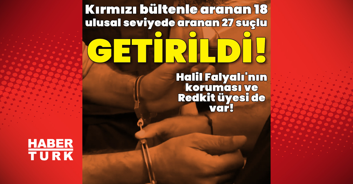 45 suçlu Türkiye’ye getirildi