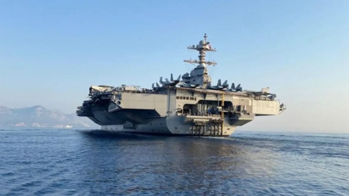 ABD’nin Orta Doğu’daki gemisi USS Gerald R. Ford’ta yangın!