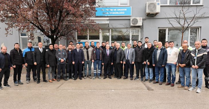 Başkan Bozbey, BUSKİ personeliyle bayramlaştı