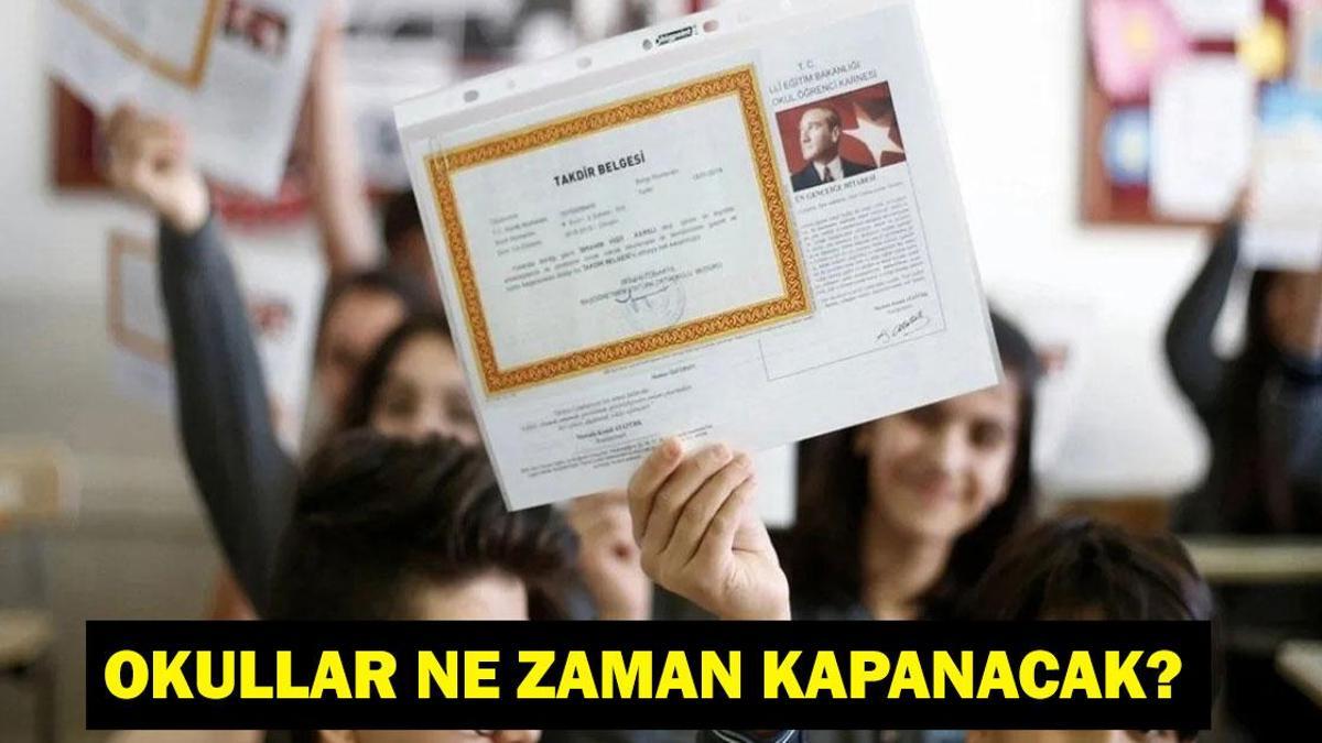 OKULLAR NE ZAMAN KAPANACAK? Yaz Tatili Ne Zaman Başlıyor? 2025-2026 Okul Tatil Takvim