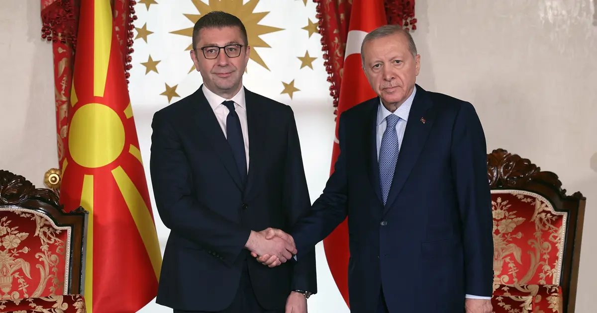 Cumhurbaşkanı Erdoğan, Kuzey Makedonya Başbakanı Mickoski’yi kabul etti