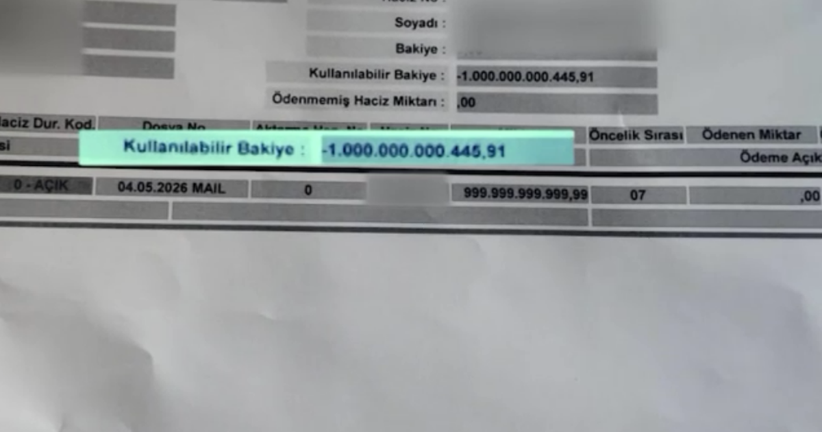 Hesabına 1 trilyon lira geldi. Bütün hesapları donduruldu