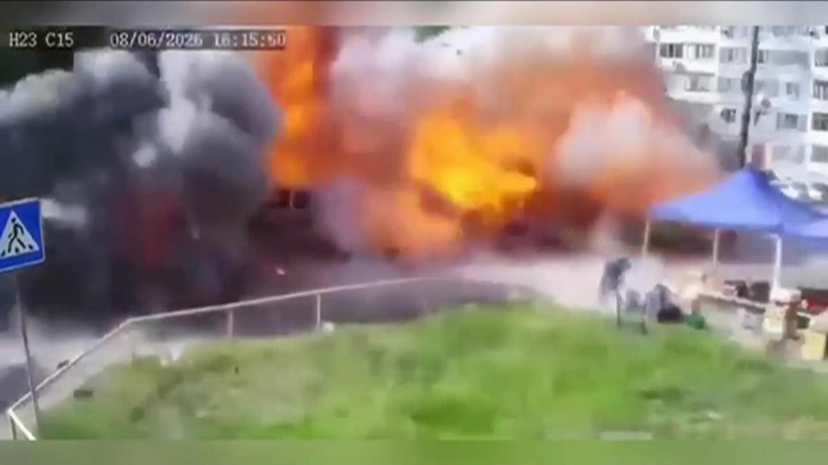 Ukrayna’da dronlu saldırı kamerada