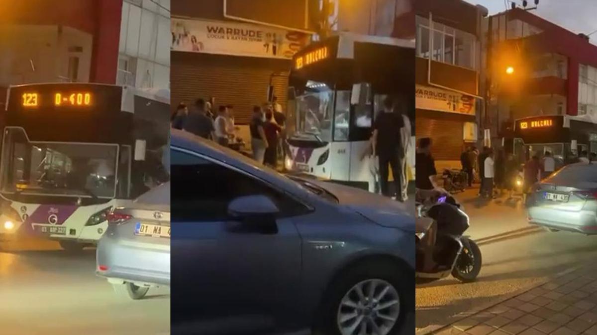Adana’da 10 kişilik grup yolcu otobüsü şoförüne saldırdı