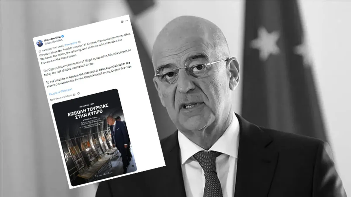 Atina’dan küstah provokasyon: Yunan Bakan Dendias haddini aştı
