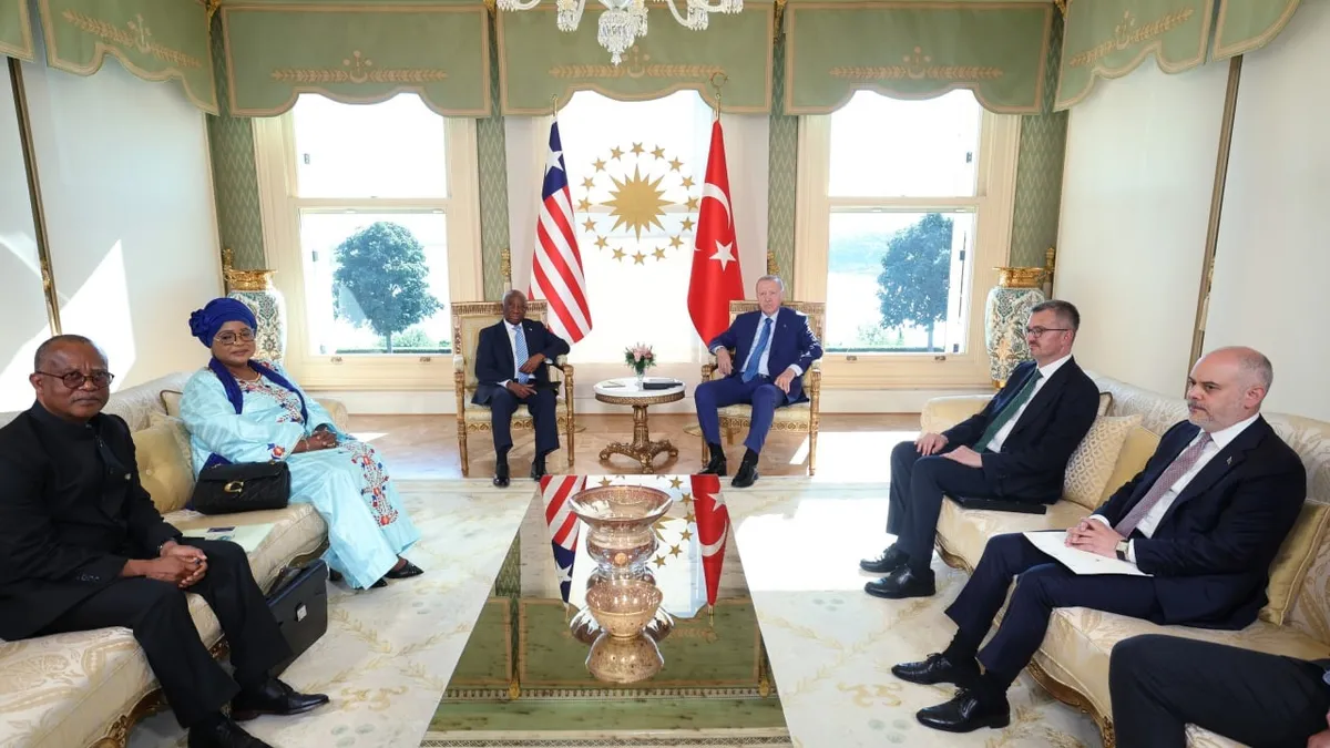 Başkan Erdoğan Liberya Cumhurbaşkanı Boakaı’yi kabul etti