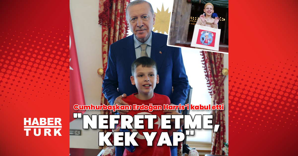 Cumhurbaşkanı Erdoğan “Cake Not Hate” kampanyasıyla tanınan Joshua Harris’i kabul etti