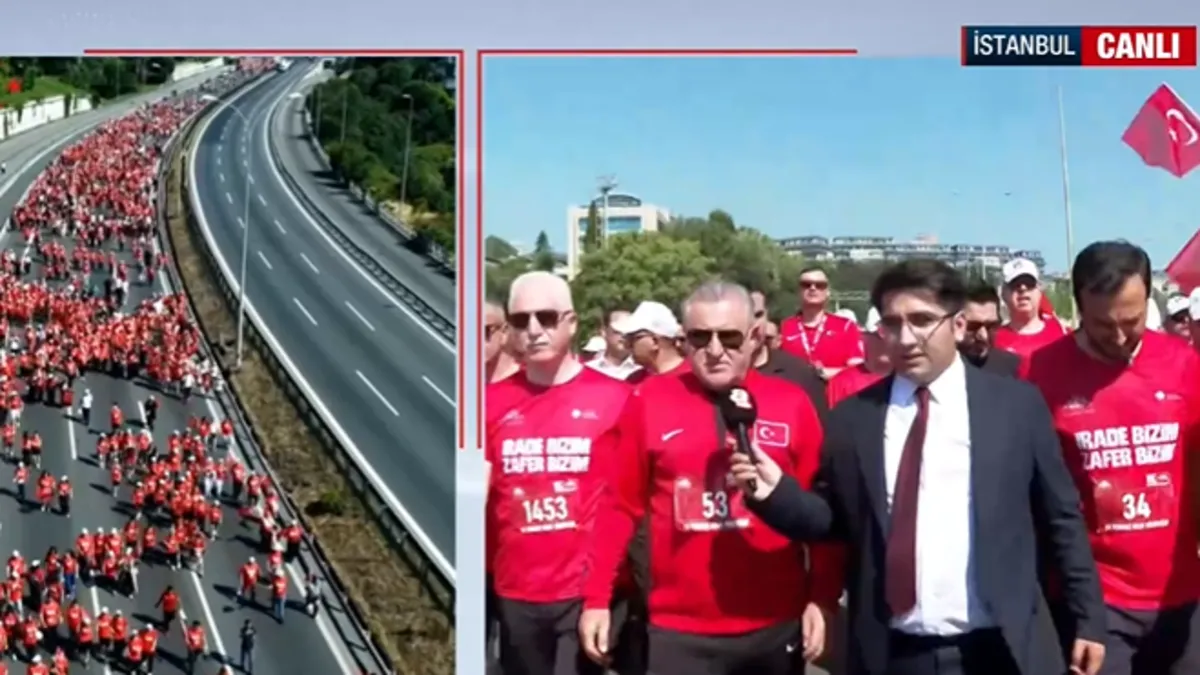 İstanbul 15 Temmuz şehitleri için tek yürek: Milli irade ruhuyla dev yürüyüş