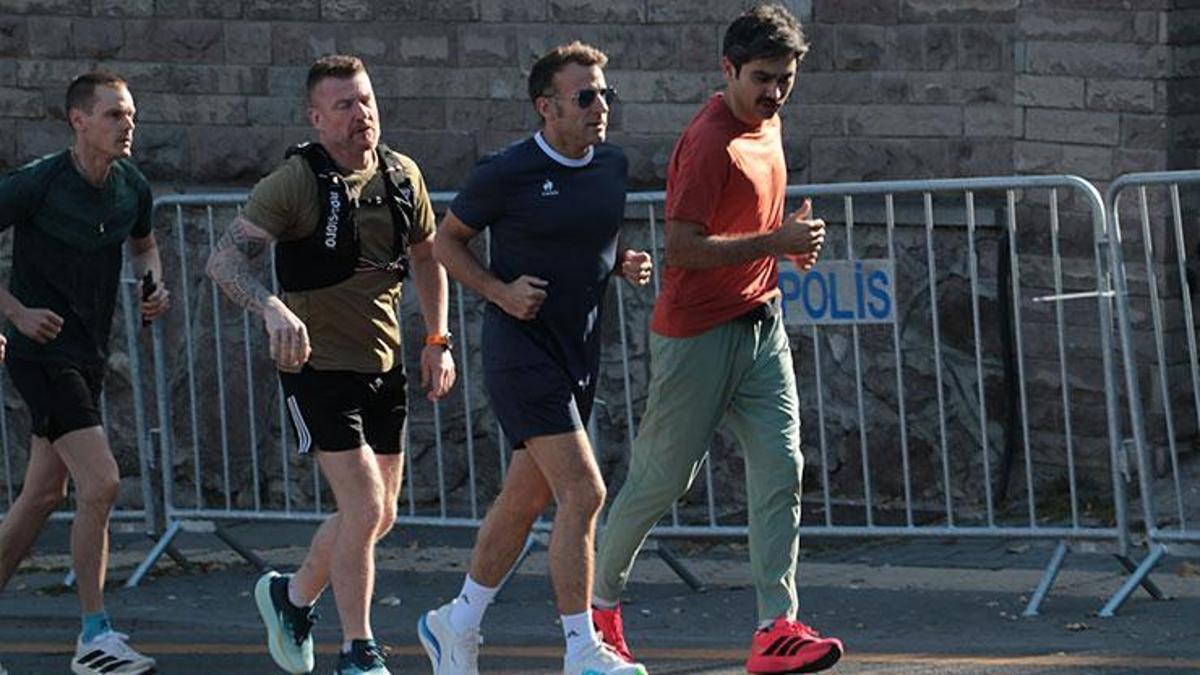 Macron sabah koşusunu Seğmenler Parkı’nda yaptı