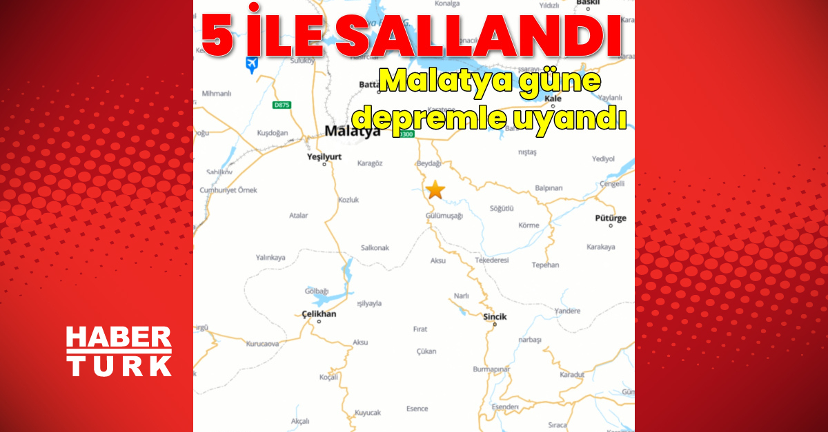 Malatya’da 5 büyüklüğünde deprem