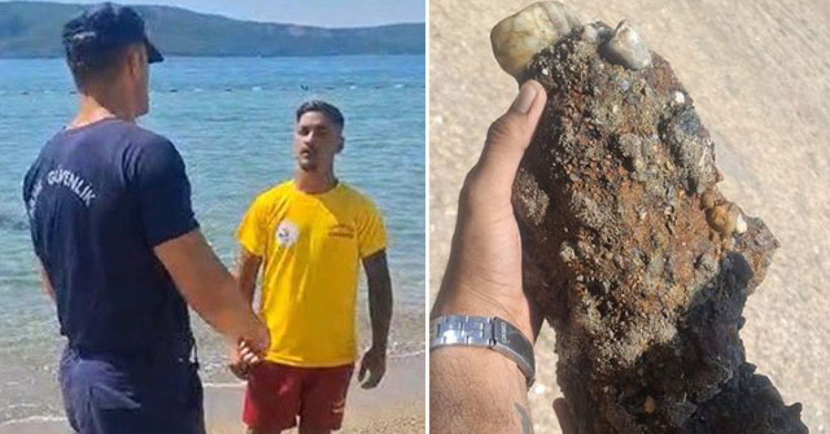 Nefesler tutuldu! Plajda patlamamış mühimmat…