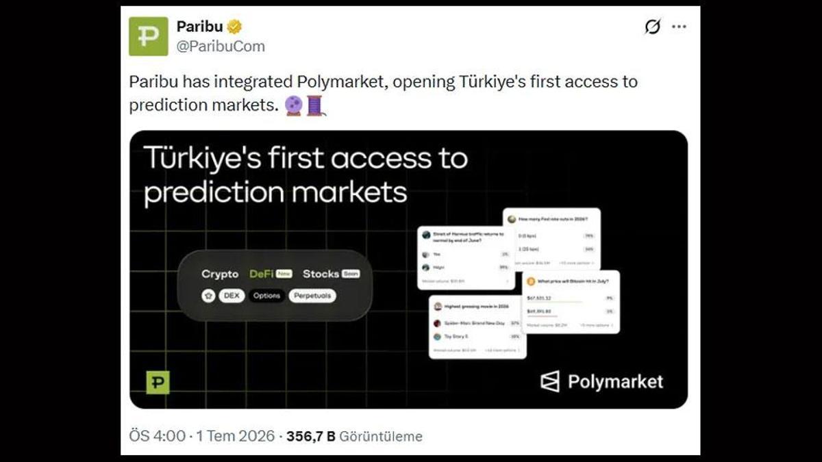 Paribu’nun Polymarket hamlesi tepki topladı: Türkiye’de serbest mi?