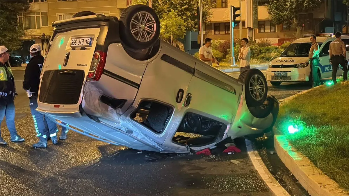 Takla atan araçtaki yaralıyı bırakıp kaçtı!