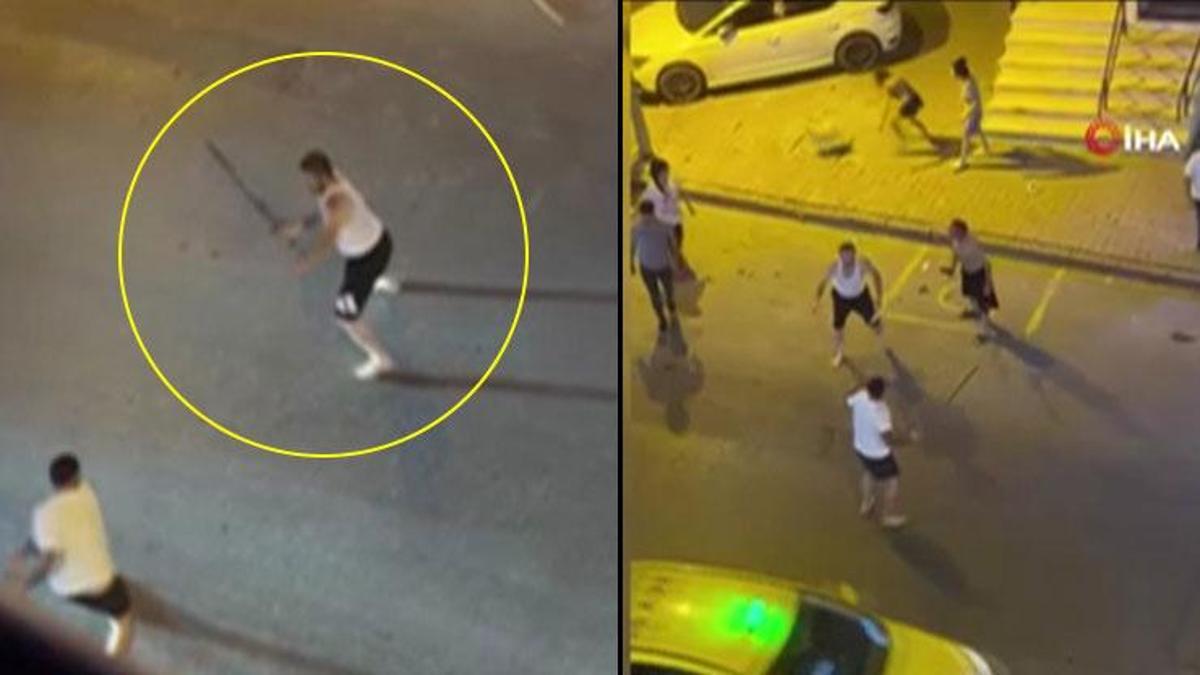 Tek kelimeyle DEHŞET! Esenyurt’ta sokakta kılıçlar çekildi
