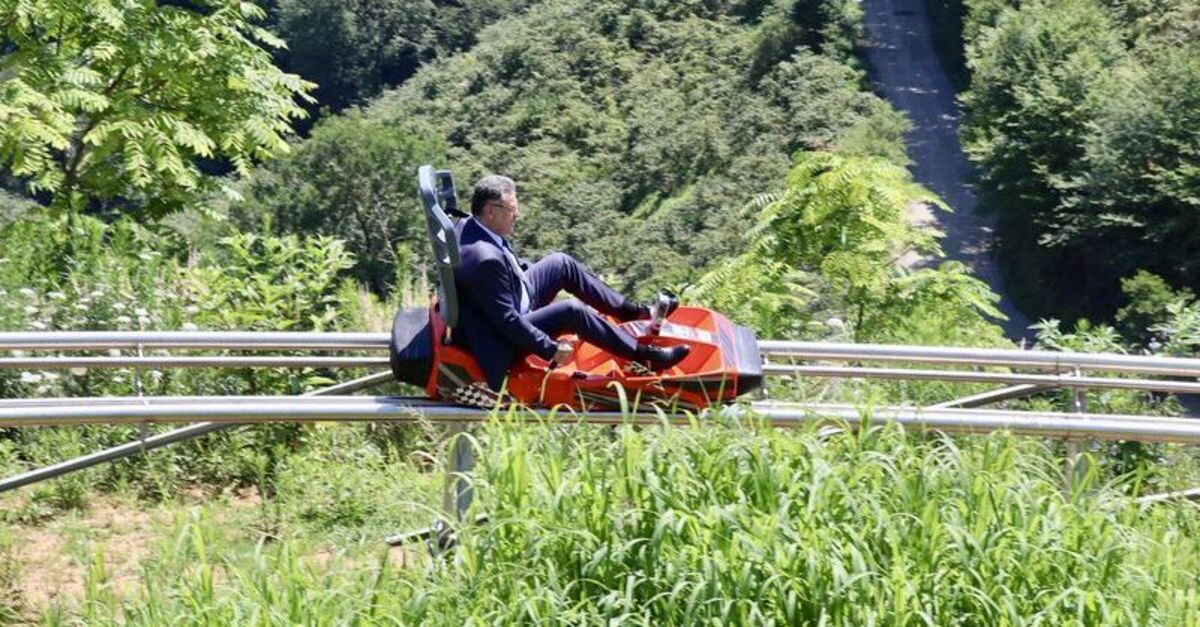 Trabzon’da 850 metrelik dağ kızağı hizmete başladı