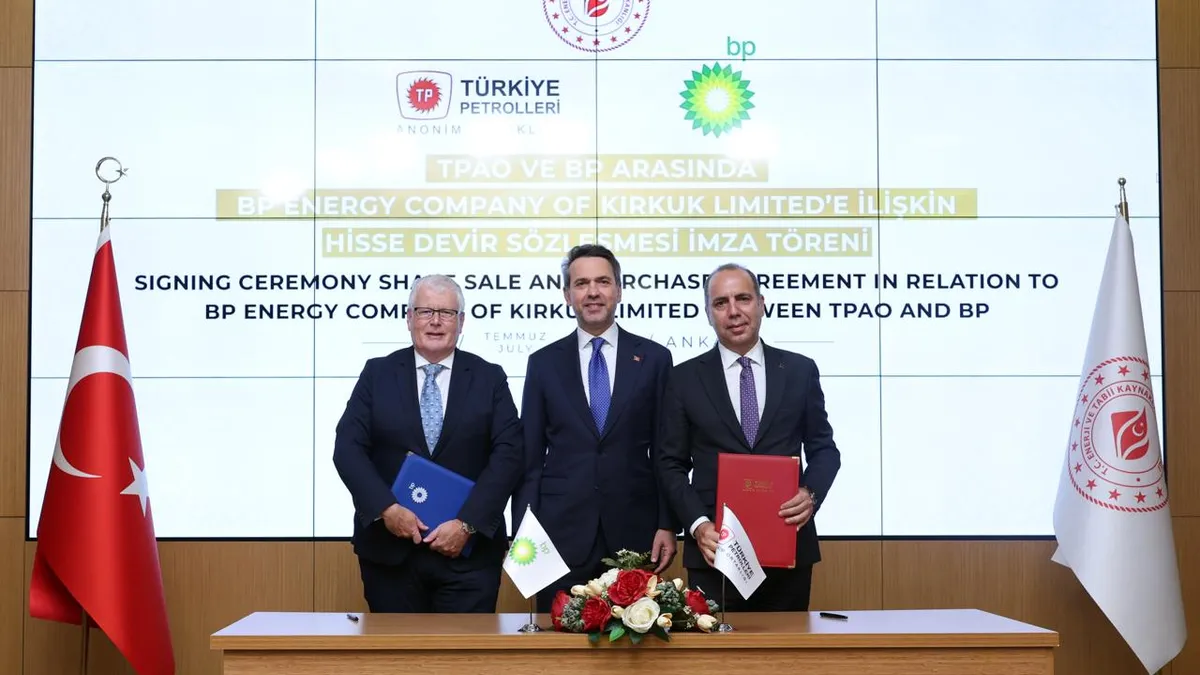 Türkiye Petrolleri Kerkük’te! BP’nin Kerkük merkezli şirketinin yüzde 15 hissesini satın aldı