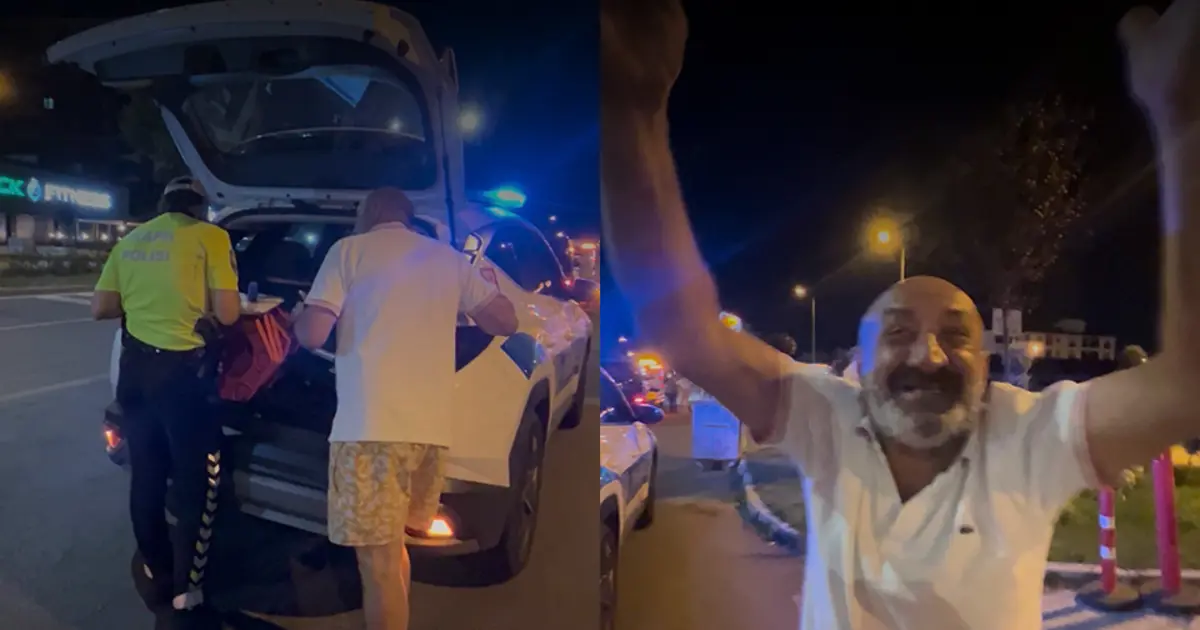 Ehliyetsiz ve alkollü yakalandı. “Bomba gibiyim”
