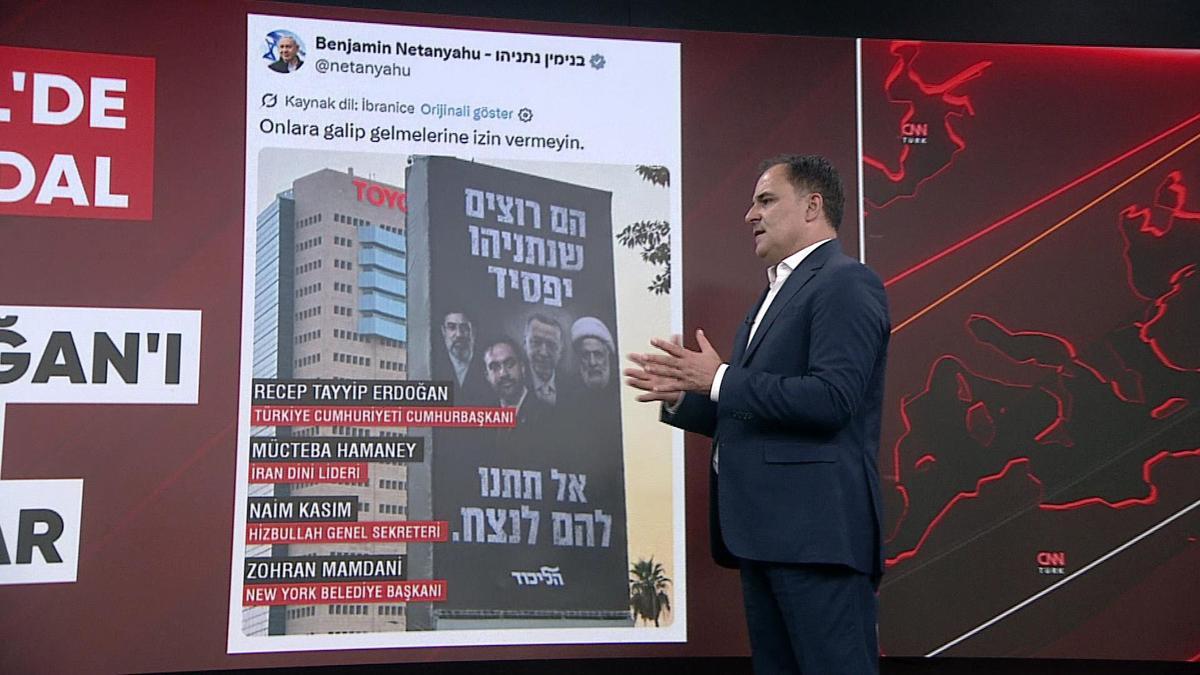 İsrail’de Skandal Afiş: Netanyahu yine Cumhurbaşkanı Erdoğan’ı hedef aldı