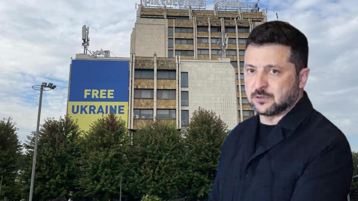 Kosova’da Zelenskiy büyük tepki! Ukrayna bayrağı indirildi