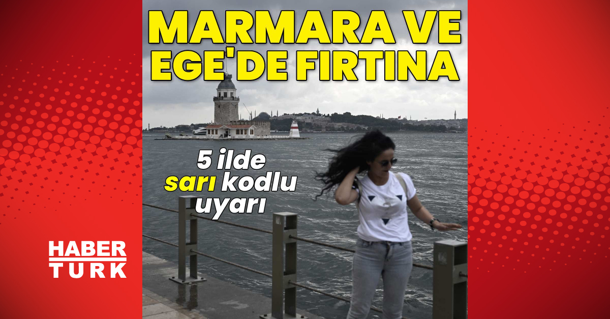 Marmara ve Ege’de fırtına; 5 ilde sarı kodlu uyarı!
