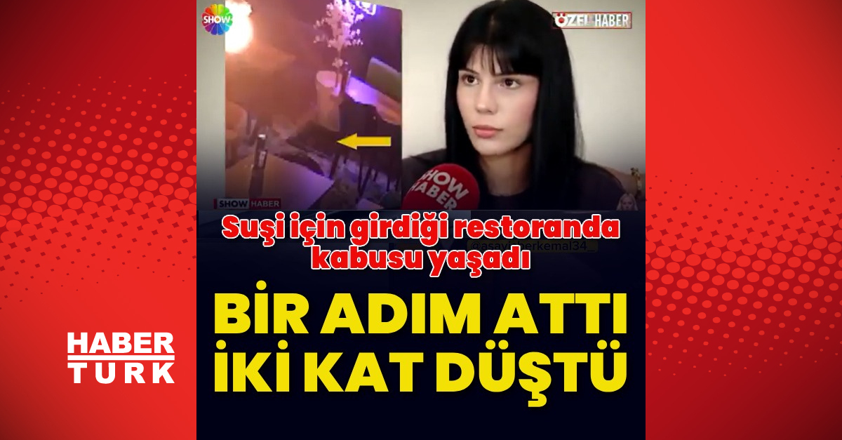 Restorandaki boşluktan iki kat aşağı düştü
