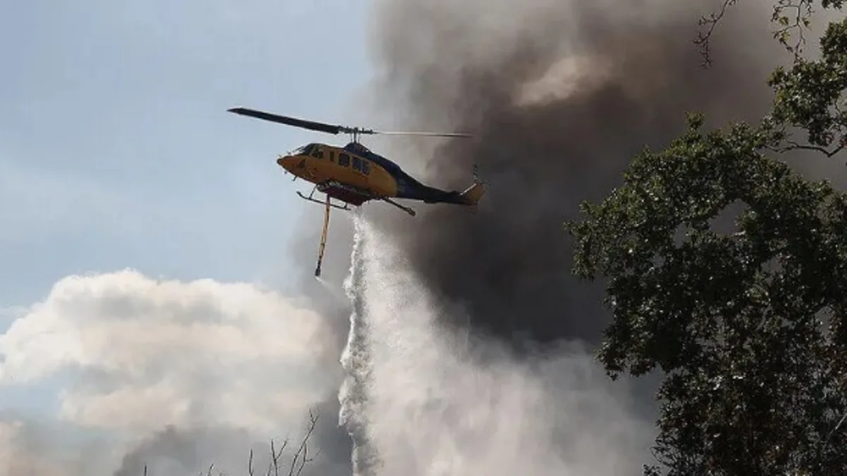 Yunanistan’da helikopter düştü!